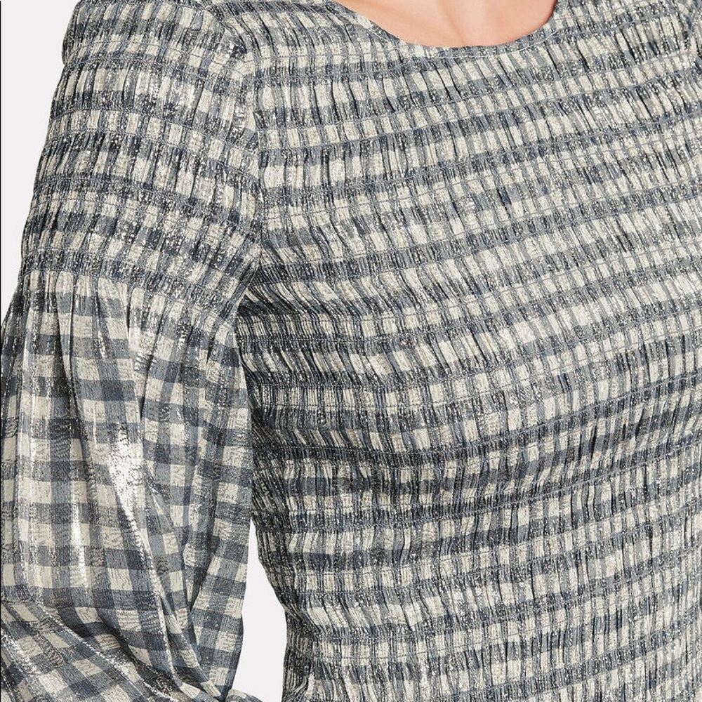 Loveshackfancy Scarlett Gingham Metallic Dress - image 7